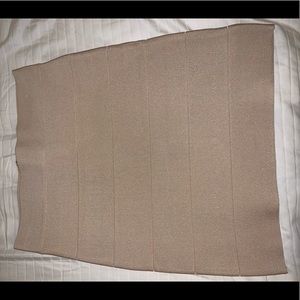 Bebe Bandage Skirt - Light Beige/Cream Size S